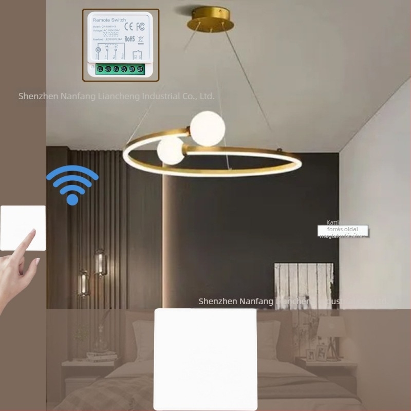 COLOROCK vezeték nélküli távirányítós kapcsoló otthoni és irodai világításhoz és készülékekhez, -20–60 °C működési tartomány, CE tanúsítvány.