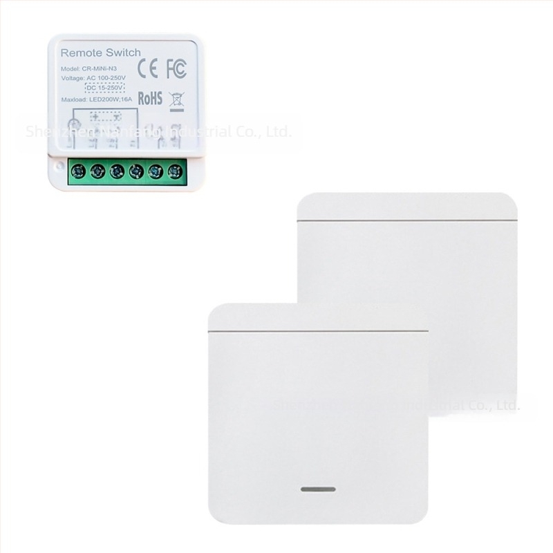 COLOROCK vezeték nélküli távirányítós kapcsoló otthoni és irodai világításhoz és készülékekhez, -20–60 °C működési tartomány, CE tanúsítvány.