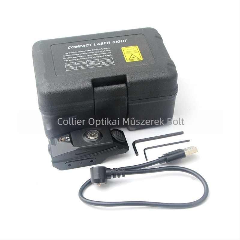 Teljesen fémből készült lézer célzás mágneses töltéssel, kompatibilis 20 mm-es sínnel, testreszabható logó