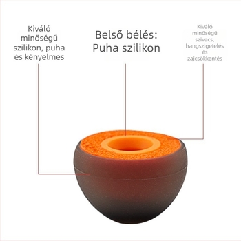 Szilikon fülhallgató borító szivacssal; anyag: szilikon + szivacs; zajcsökkentés 40%; fülhallgatókhoz; sorozat: Silicone Earphone Cover; pohár alakú.