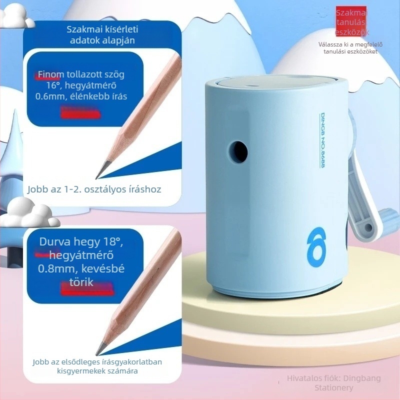Dingbang 8688 ceruzahegyező, műanyagból, manuális működtetés, geometriai forma