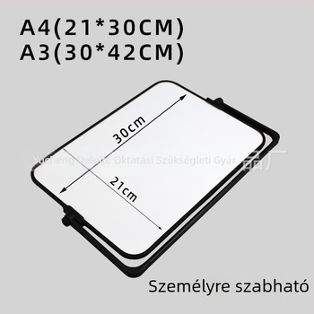 Kétoldalas mágneses asztali fehértábla műanyag kerettel és fém panellel – Gyerekek oktatási segédeszköze