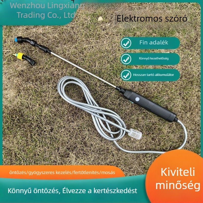 Lingxiang elektromos öntöző permetező, újratölthető műanyag kerti permetező