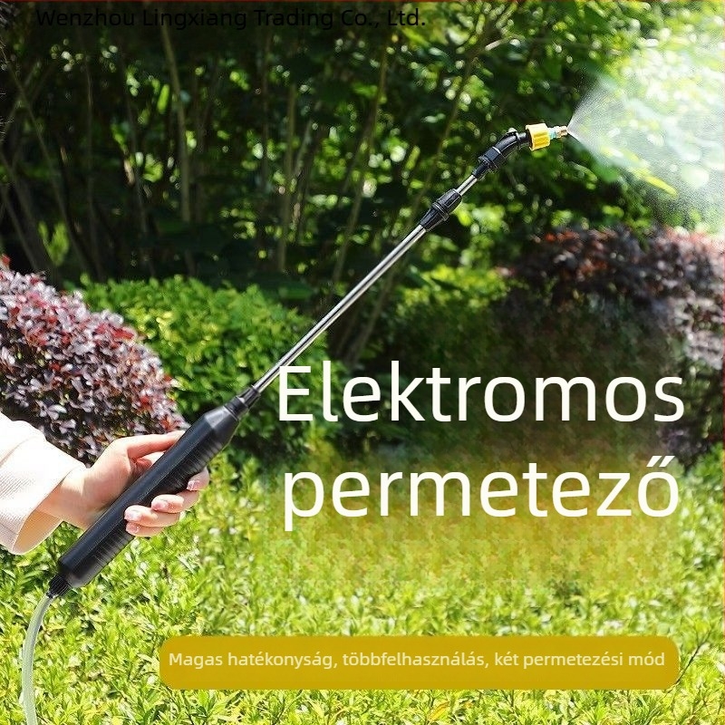 Lingxiang elektromos öntöző permetező, újratölthető műanyag kerti permetező