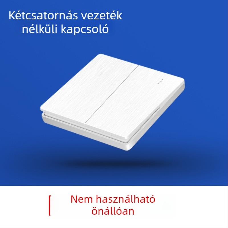 Vezeték nélküli távirányítós kapcsoló, kettős vezérlés, 86-os panel, 220V