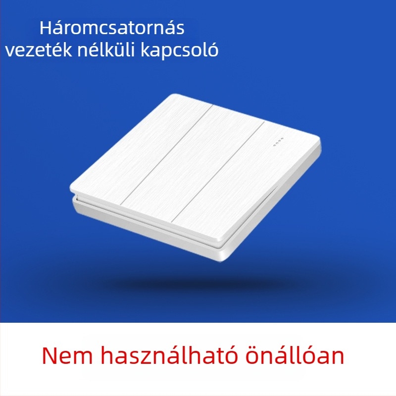 Vezeték nélküli távirányítós kapcsoló, kettős vezérlés, 86-os panel, 220V