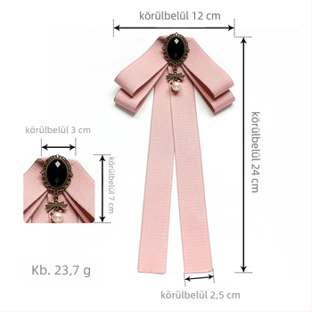 Galléros virágos csokornyakkendő, szatén kézzel készített, monokróm, lapos fejű stílus, uniszex