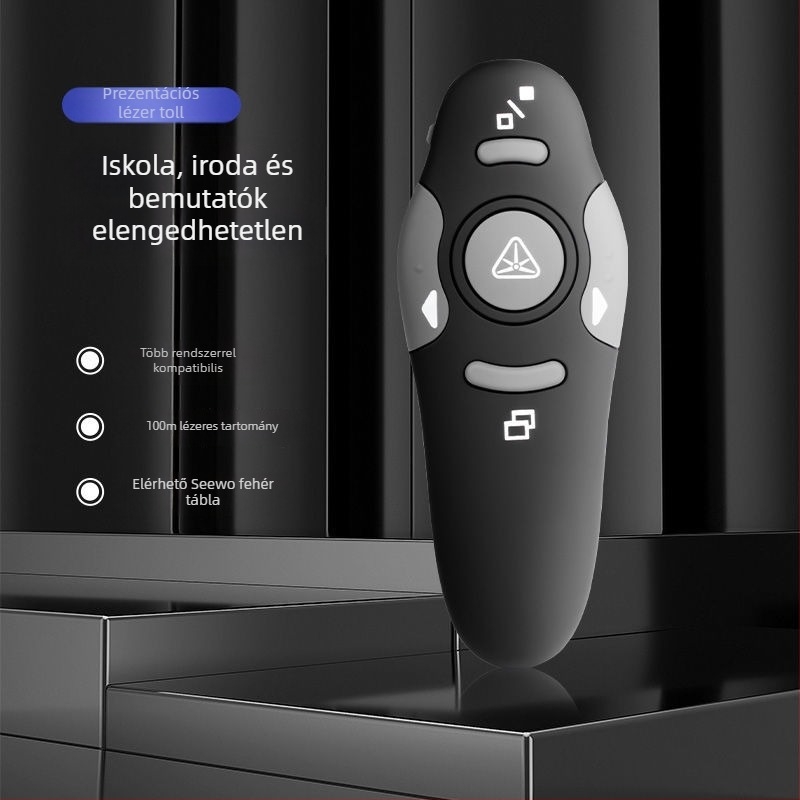 RF008 oldalváltó lézer toll, 100 m hatótáv, 650 nm hullámhossz, SEJIE