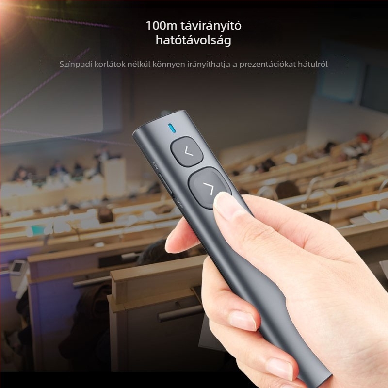 N95 PPT oldalfordító toll laser pointerrel, távirányítóval, újratölthető lítium akkumulátorral, projektoros elektronikus mutató