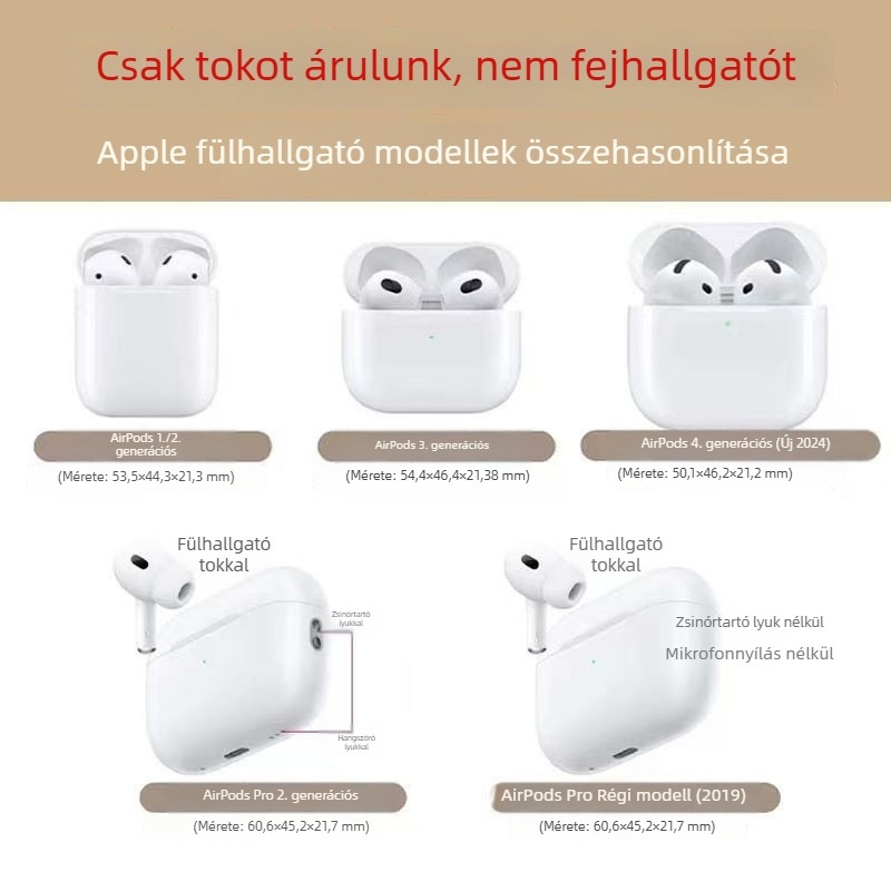 TPU lágy tok AirPods Pro-hoz, szív alakú dizájnnal és matt felülettel
