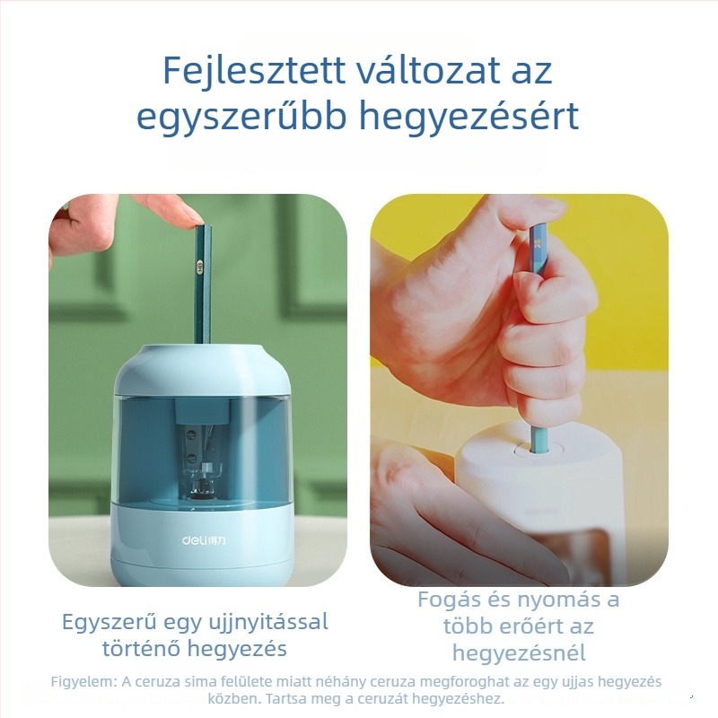 Deli 68670 elektromos ceruzahegyező általános iskolásoknak, automata, műanyag (Márka: Deli; Modell: 68670; Anyag: műanyag; Meghajtás: elektromos; Nettó tömeg: 170 g)
