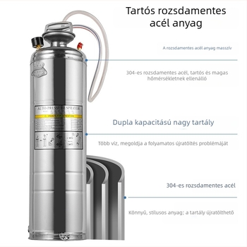 Kézi permetező rozsdamentes acélból, kapacitás 8L/10L/12L/16L, kertészeti és mezőgazdasági felhasználásra