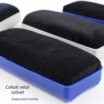 Mágneses fehér táblához való radír Flanel panellel, mosható, kompatibilis fehér és fekete táblákkal, Platinology