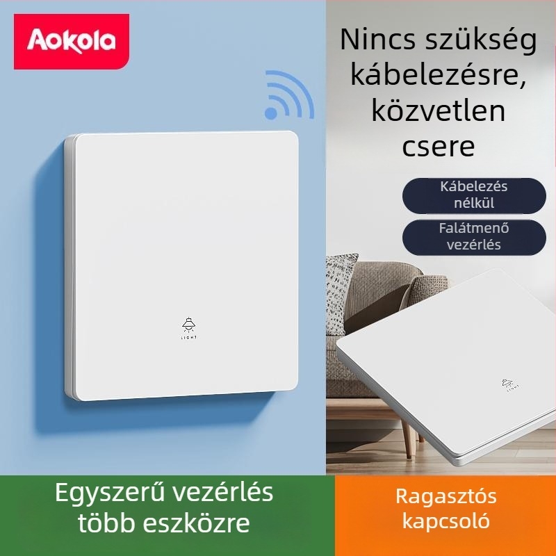 Vezeték nélküli távvezérlésű kapcsoló világításhoz – otthoni és irodai használatra – működési hőmérséklet -20 és 50 °C