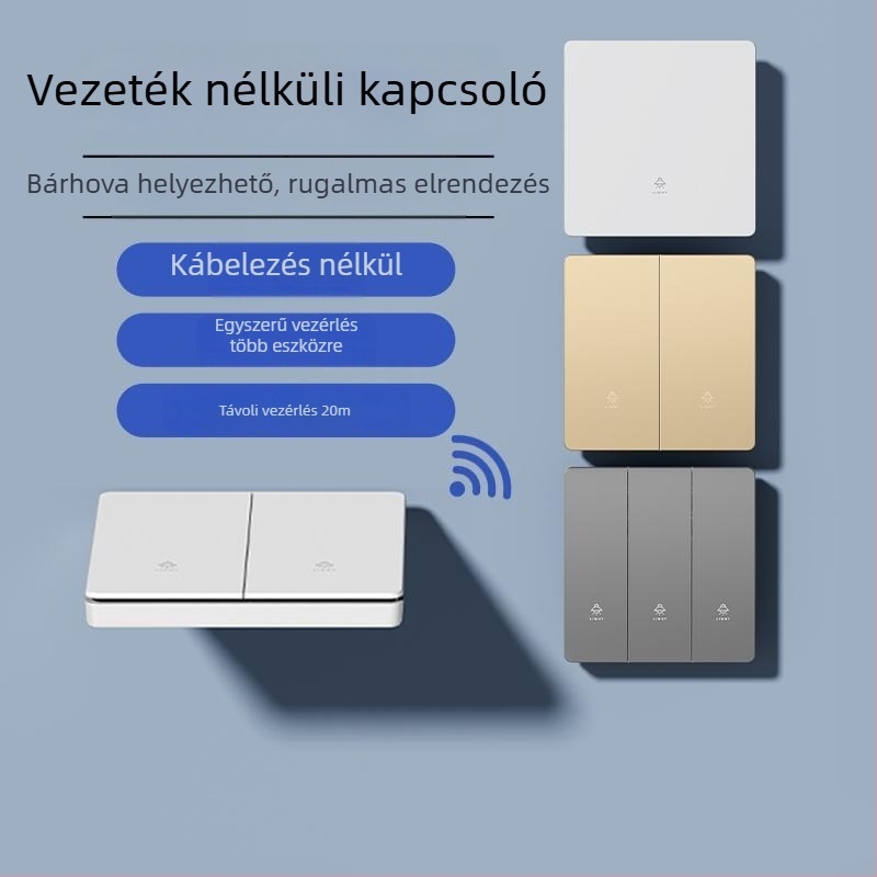 Vezeték nélküli távvezérlésű kapcsoló világításhoz – otthoni és irodai használatra – működési hőmérséklet -20 és 50 °C