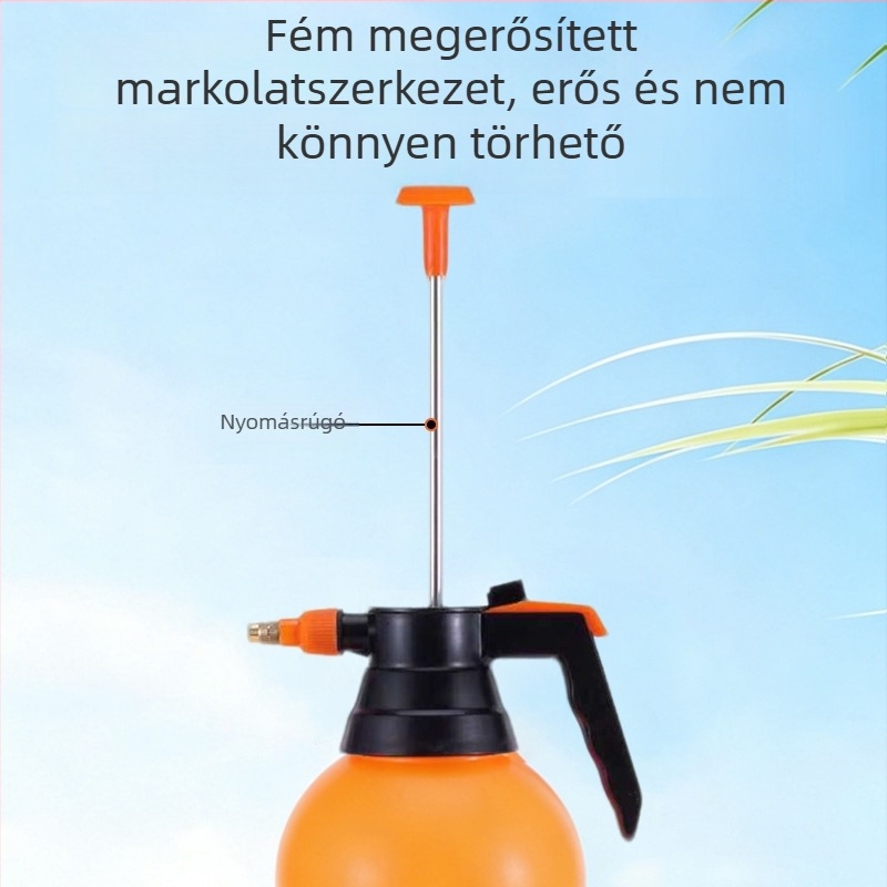 2L-es öntöző- és permetező palack háztartási kerthez, légnyomású permetező, kézi pumpa, forgó fejű fúvóka