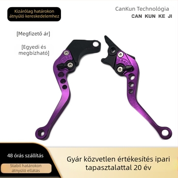 Tsann Kuen LD-01YL Univerzális motorkerékpár karok bullhorn stílusban, öntött fej, hat pozícióban állítható fék- és kuplungkarok