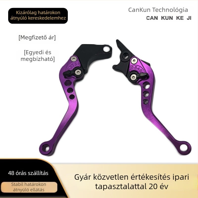 Tsann Kuen LD-01YL Univerzális motorkerékpár karok bullhorn stílusban, öntött fej, hat pozícióban állítható fék- és kuplungkarok