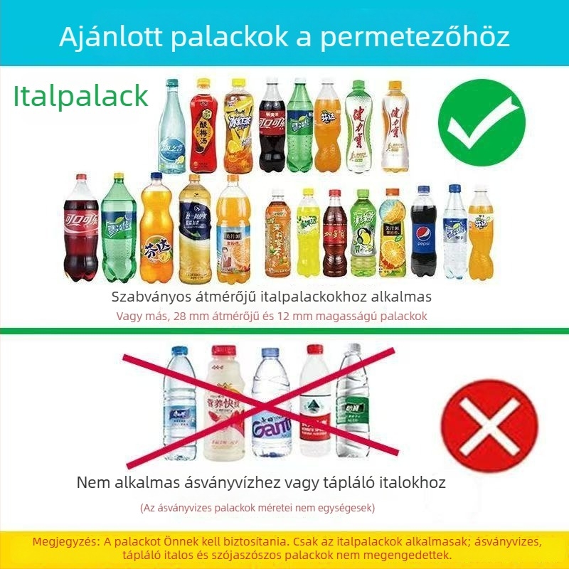 Kézben tartható permetező italos üveghez, húzókarral, Coca-Cola üveggel kompatibilis, ismétlődő nyomású permetező növények öntözésére
