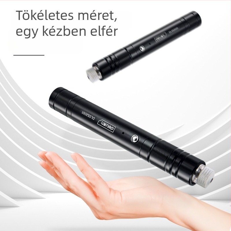 Zöld lézerpointer – Márka: Deli; Modell: DL552001; Típus: Zöld lézerpointer