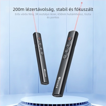Bias 360° oldalfordító toll tanároknak, többfunkciós PPT vetítés lézerrel, ABS anyag; Típus: oldalfordító toll; Specifikációk: Egyéb; Nincs logó; Nincs testreszabás