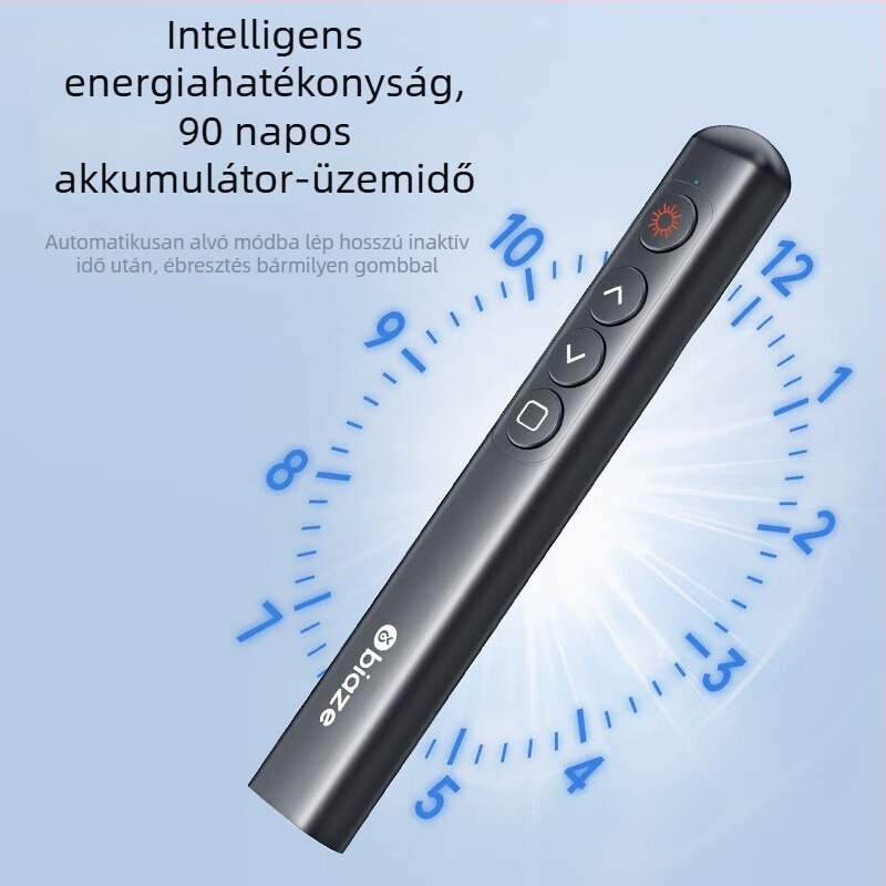 Bias 360° oldalfordító toll tanároknak, többfunkciós PPT vetítés lézerrel, ABS anyag; Típus: oldalfordító toll; Specifikációk: Egyéb; Nincs logó; Nincs testreszabás