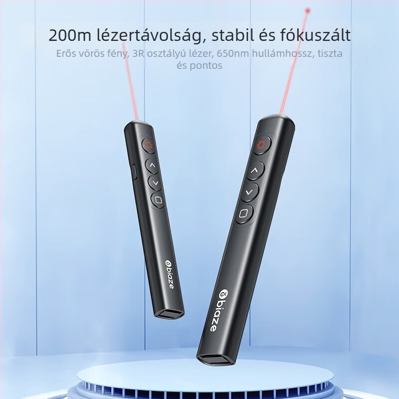 Bias 360° oldalfordító toll tanároknak, többfunkciós PPT vetítés lézerrel, ABS anyag; Típus: oldalfordító toll; Specifikációk: Egyéb; Nincs logó; Nincs testreszabás