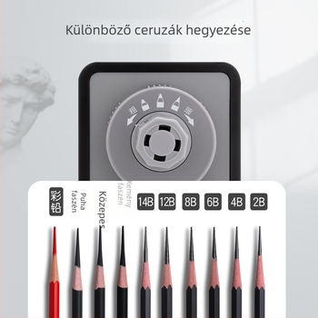 Deli VB161 Kézi ceruzahegyező vázlatokhoz – fémtestű kivitel, geometrikus kialakítás