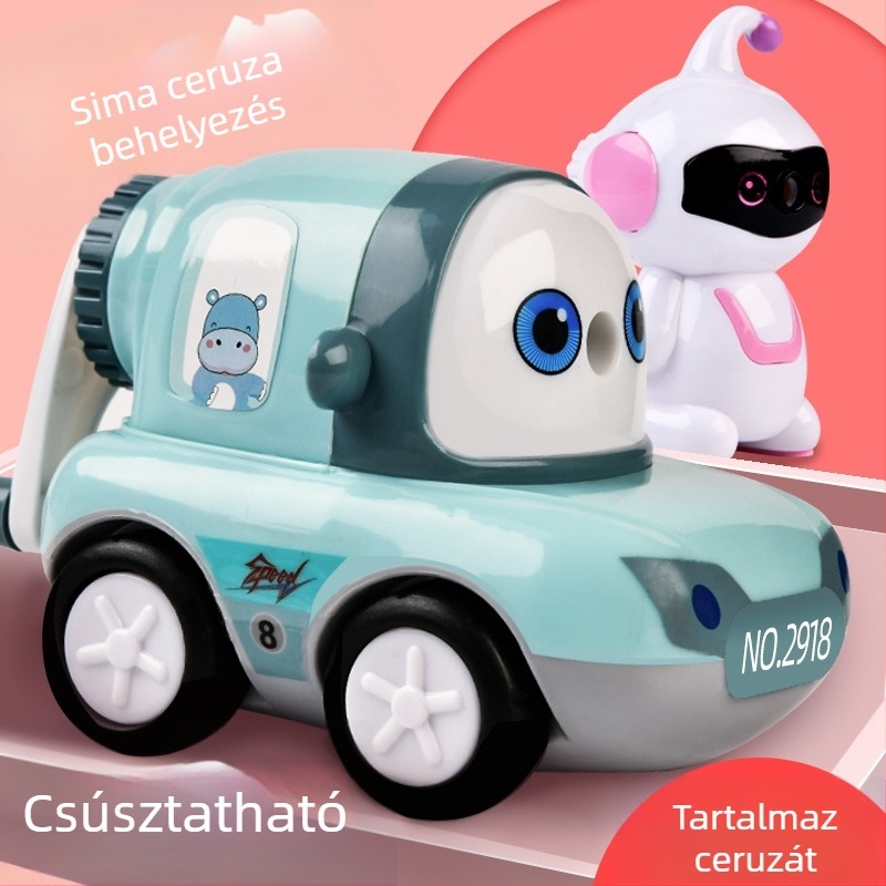 Állat alakú ceruzahegyező, kézi működésű, műanyagból, modell 2918, Tiger Crown