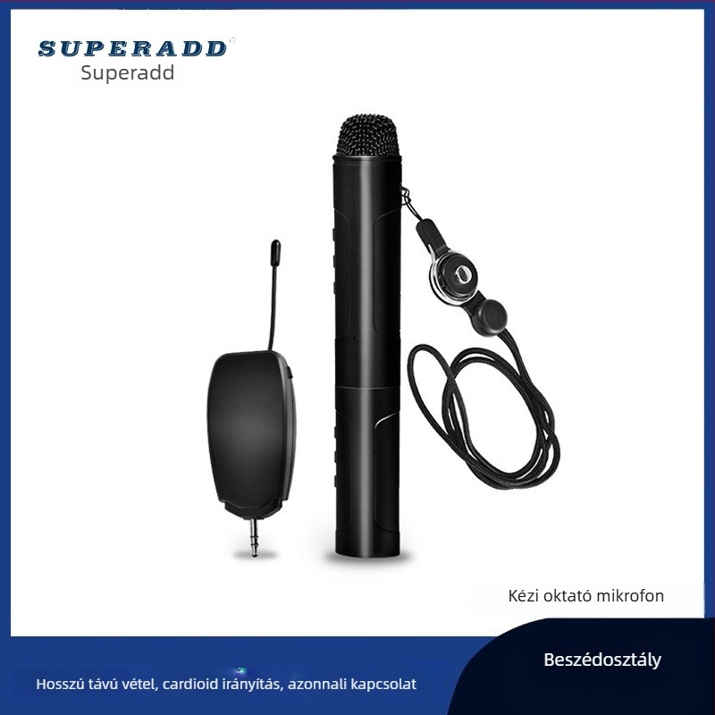 KX802 konferenciás mikrofon beépített akkumulátorral, üzemidő 3–6 óra, SNR ≥75 dB, méretek 19.5×4×2 cm