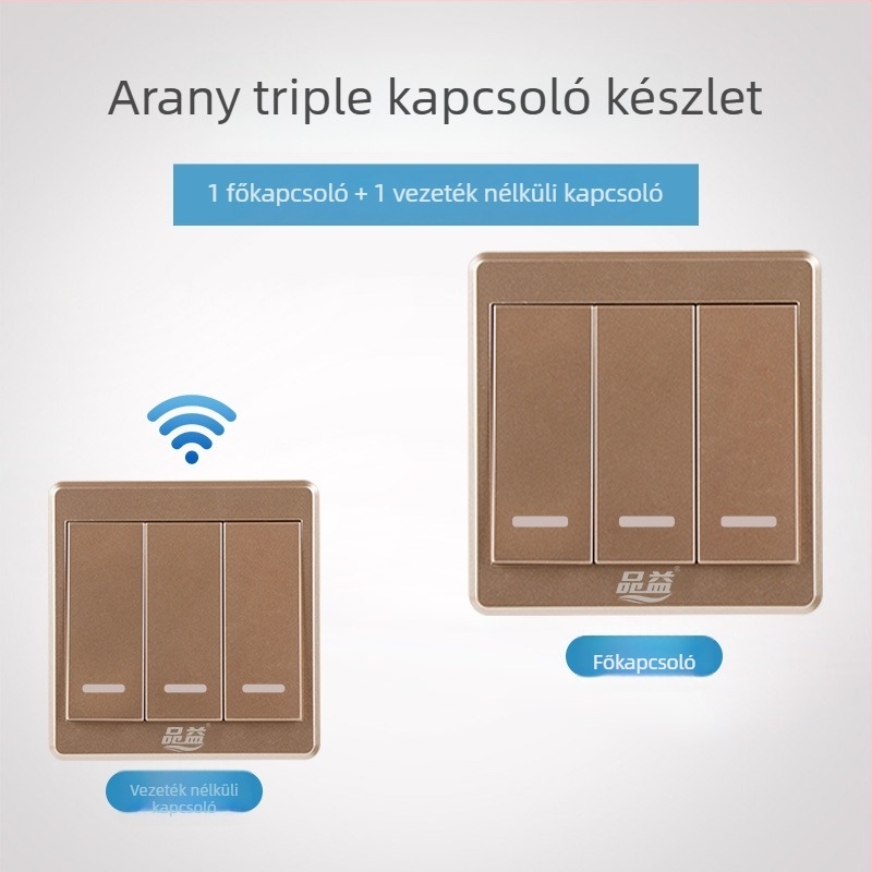 Vezeték nélküli távirányítós kapcsoló 220V-os háztartási világításhoz, típus: egycsatornás távirányítós kapcsoló, modell: Remote control switch