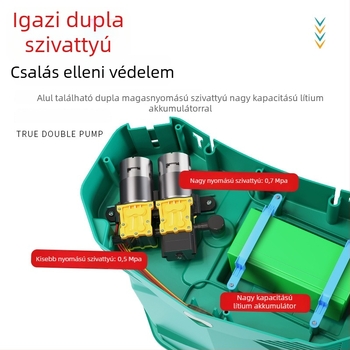 Elektromos permetező kettős pumpával, nagy nyomású, lítiumakkumulátorral, mezőgazdasági fertőtlenítéshez és növényvédő szer permetezéséhez