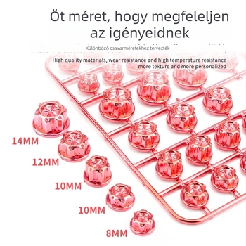 Motorkerékpár csavarfedél - rizsszerű ABS műanyag, dekoratív, JS márka