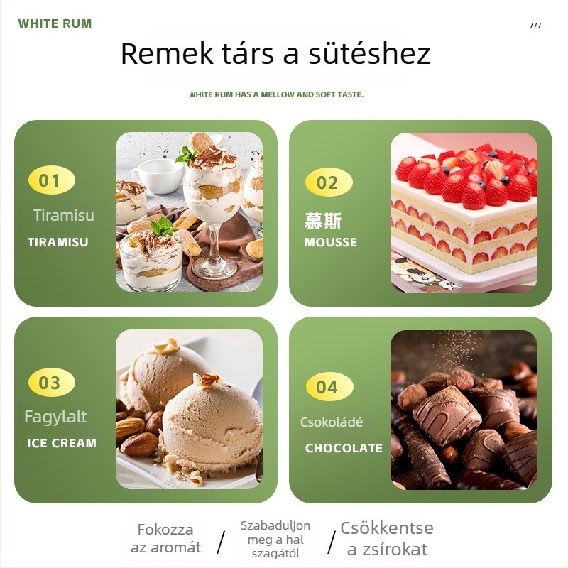 Koktélokhoz való rum, Mojito alap, 40% alkoholtartalom, 700 ml, szobahőmérsékleten tárolva