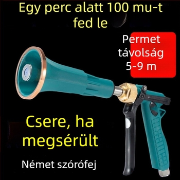 Mezőgazdasági permetezőpisztoly, réz test, magas nyomású atomizálás, állítható szélvédelmi funkció