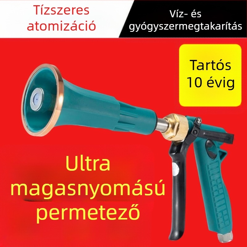 Mezőgazdasági permetezőpisztoly, réz test, magas nyomású atomizálás, állítható szélvédelmi funkció