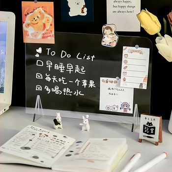 Deer Zun akril írásos tábla – egyoldalas asztali használatra, irodába és otthonra