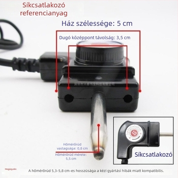 Vastag Koreai stílusú elektromos forró edény/wok hőmérséklet-szabályzóval és háromtűs dugóval