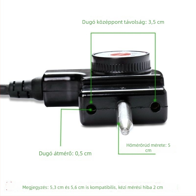 Vastag Koreai stílusú elektromos forró edény/wok hőmérséklet-szabályzóval és háromtűs dugóval