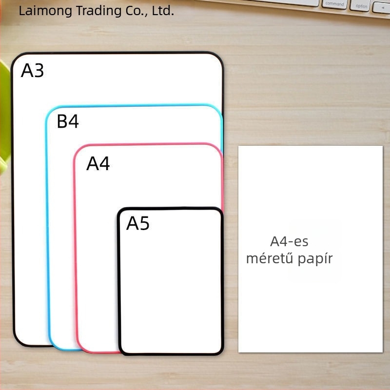 Kétoldalas asztali mágneses törölhető tábla gyerekeknek PVC-panellel