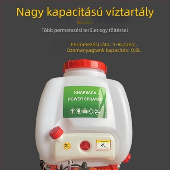 Benzines hátizsákos permetező, kéthaktos motor, magasnyomású pumpa, kapacitás 25L/20L, növényvédelemhez