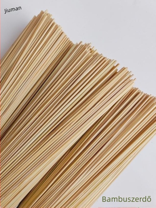 Extrafin bambusznyársak, mindkét végén lapos véggel, kézzel készített