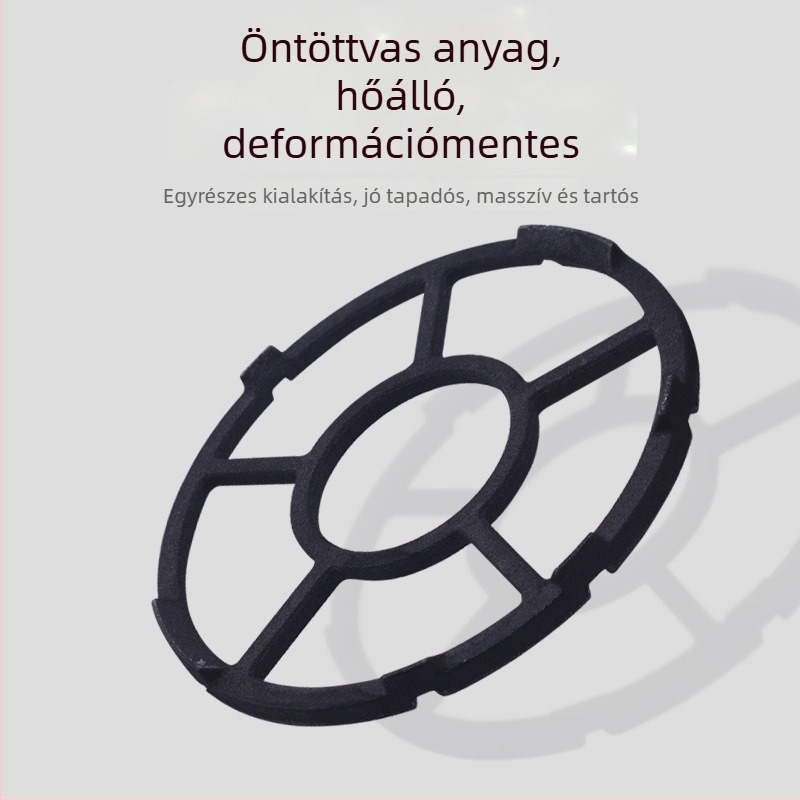 Chaoyu Öntöttvas edénykészülék tartója gázégőkhöz — univerzális 4 vagy 5 karommal, wok és tejfőző edényekhez, modern minimalista dizájn