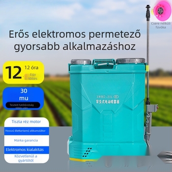 Műanyag kertészeti permetező, állítható porlasztófejjel, kertek zöldítésére