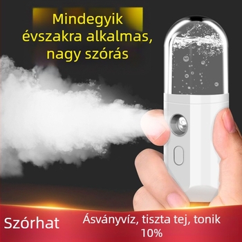 Kézi hordozható nano permetező arcápoló készülék, újratölthető, ködidő >180 mp, 3. fokozat