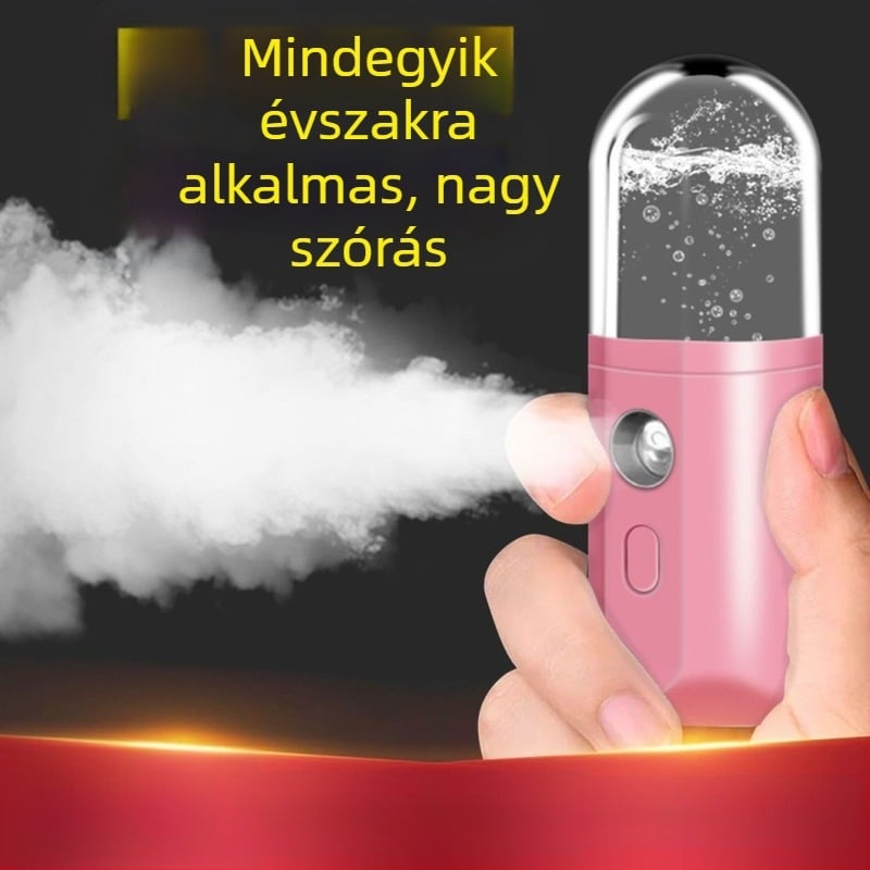Kézi hordozható nano permetező arcápoló készülék, újratölthető, ködidő >180 mp, 3. fokozat