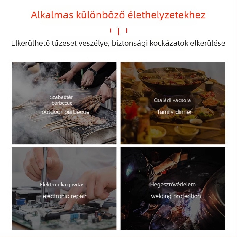 Tűzálló szilikon grill mat üvegszálból, kétoldalas, kültéri kempinghez – talajvédő, termékkód Jmf-m062