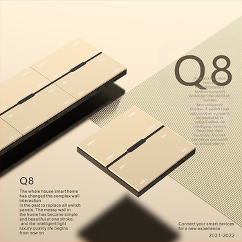 Zigbee vezeték nélküli nyolcgombos távirányító kapcsoló fényerő-szabályozással és jelenetkezeléssel