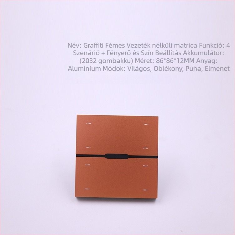 Zigbee vezeték nélküli nyolcgombos távirányító kapcsoló fényerő-szabályozással és jelenetkezeléssel