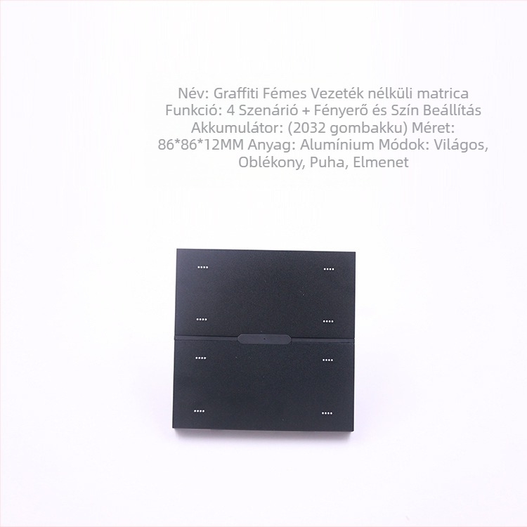 Zigbee vezeték nélküli nyolcgombos távirányító kapcsoló fényerő-szabályozással és jelenetkezeléssel